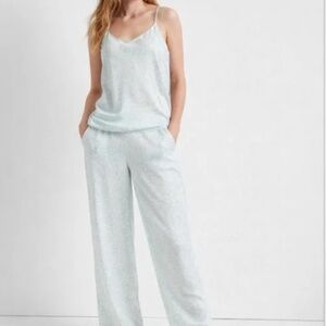 State of Day Women's Crepe De Chine Camisole Pant Pajama Set,  Size L NWT
